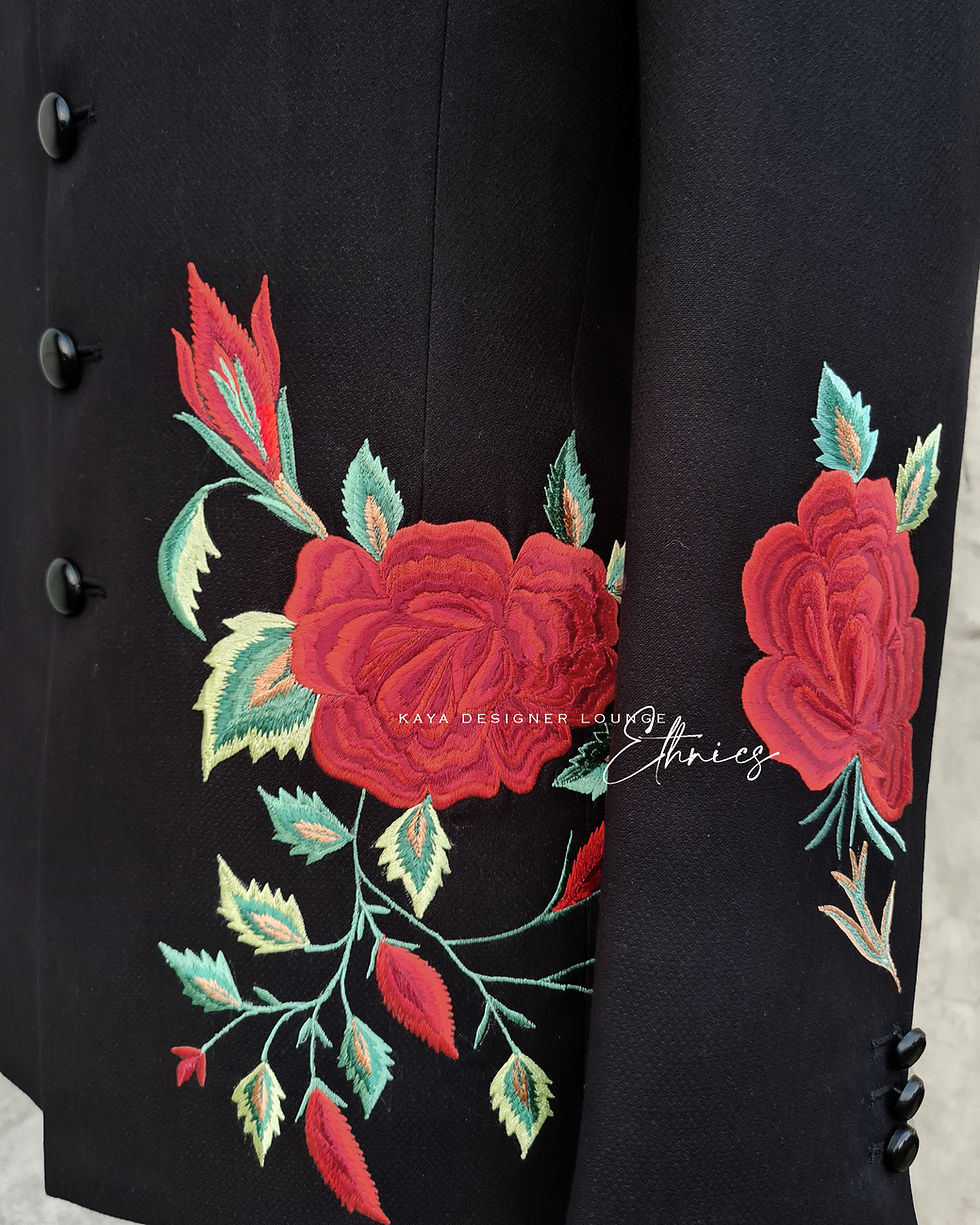 Thumbnail: Embroidered Bandhgala Jacket Set