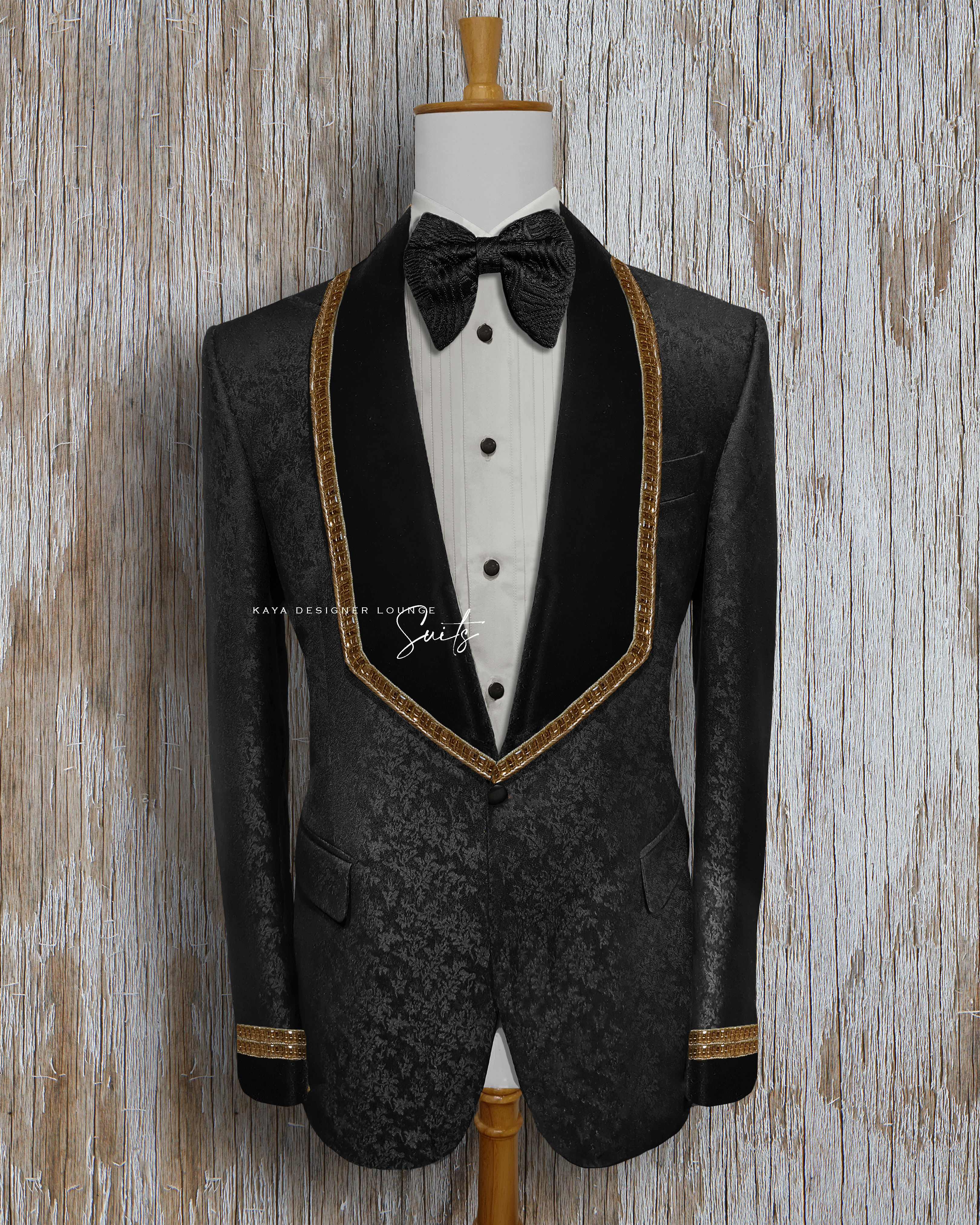 Self Printed Jacket (hand work) Two Piece Tuxedo