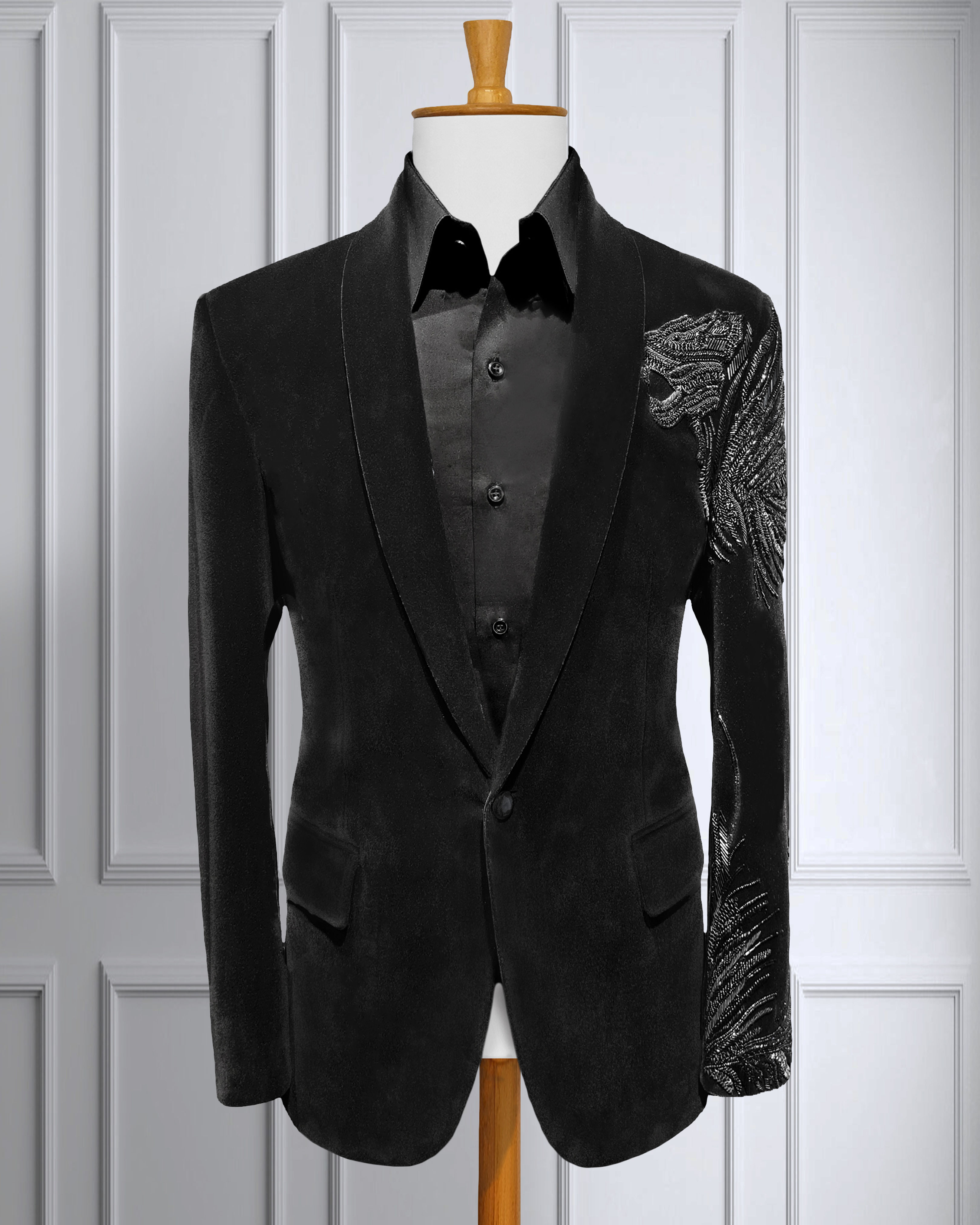 Velvet Jacket (hand work) Two Piece Tuxedo