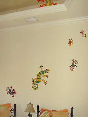 children's rooms artwork lizard gheko ceiling ceiling custom painted ceiling