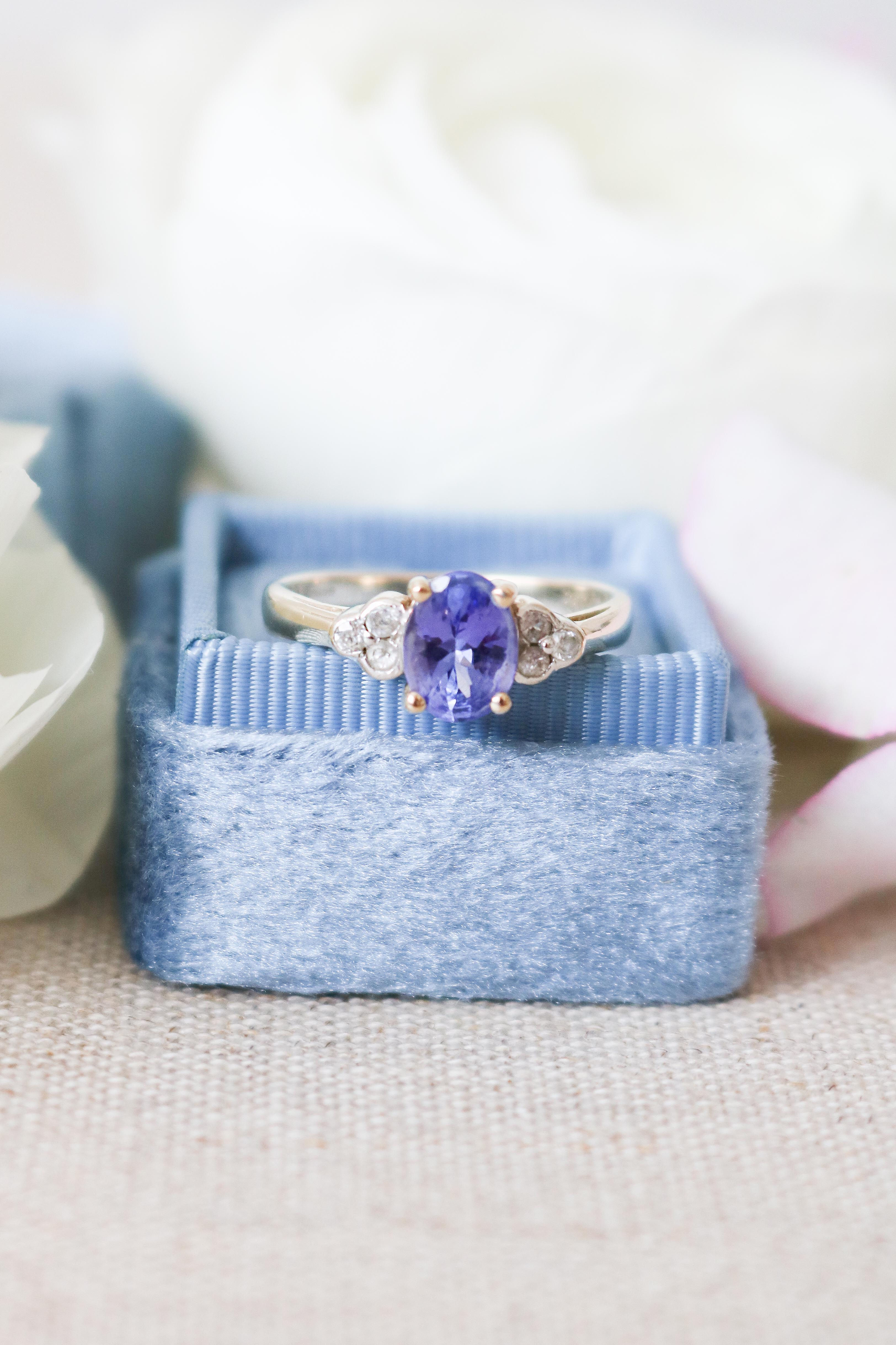 white topaz engagement ring
