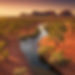 A photographic image of a River in the Australian Outback, showing mountains in the backgr
