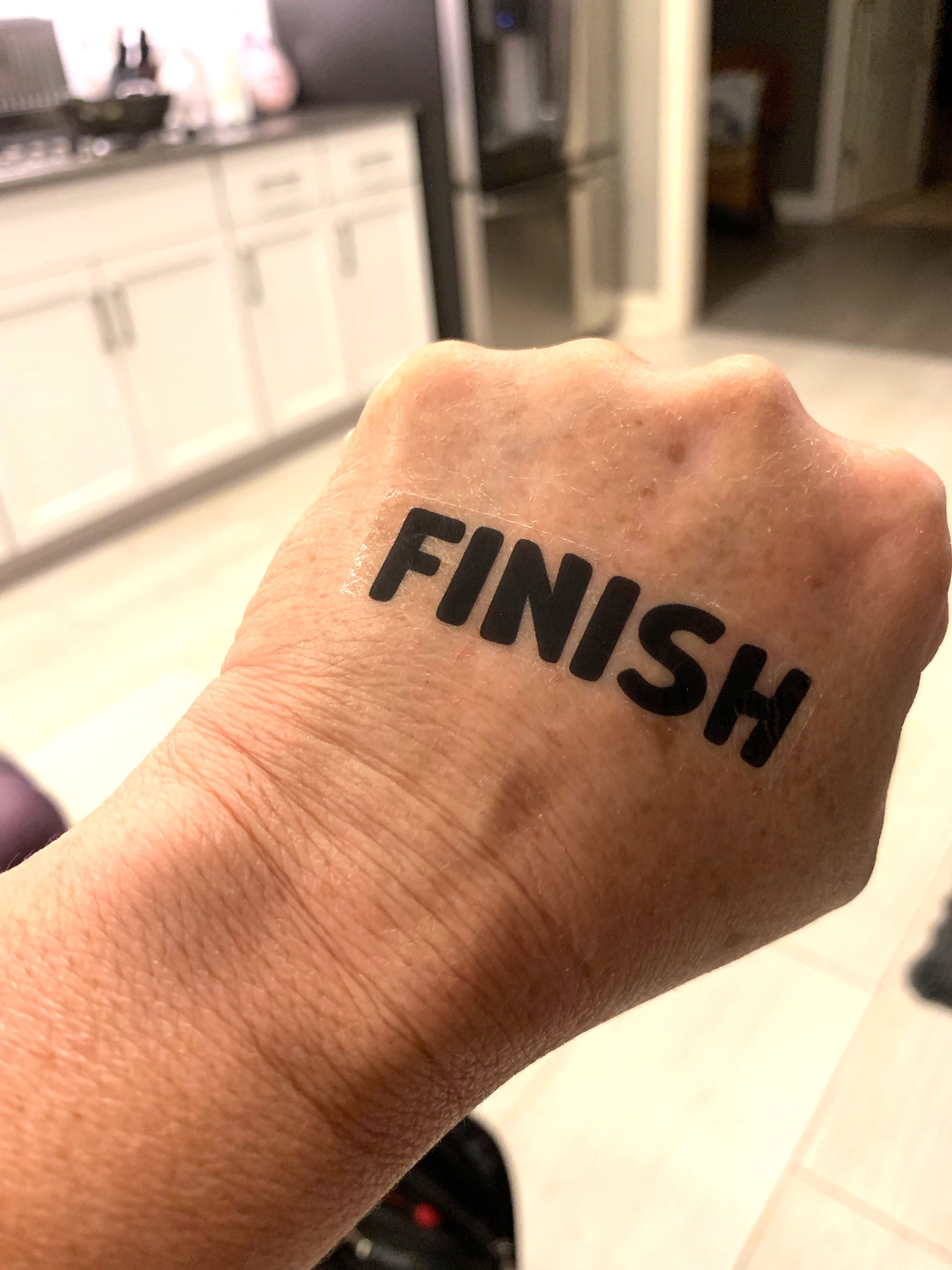 "FINISH" Temporary Tattoo