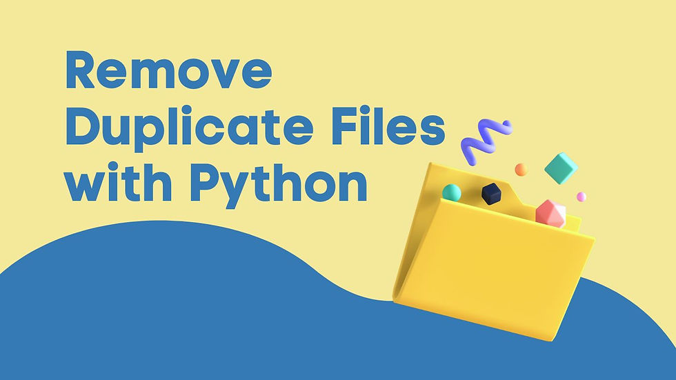 Remove Duplicate Files with Python