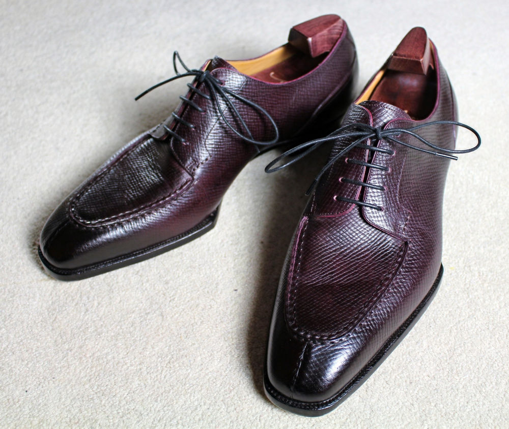 Yeossal Review Thompson splittoe derby in oxblood hatchgrain leather