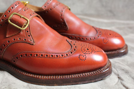 Foster & Son Bespoke Single Strap Wingtip Brogues: chunky but charming vintage shoemaking