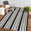 Thumbnail: Cotton Area Rug, Striped Outdoor Rug, Hand-Woven