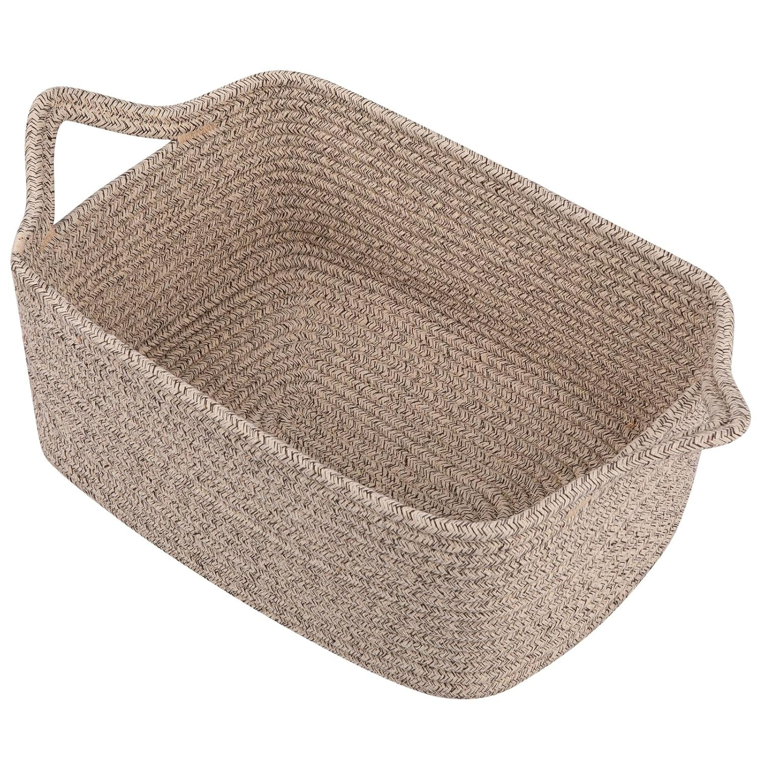 OIAHOMY Woven Basket, Gift Basket Empty with Gift Bags and Ribbons, Rope Basket
