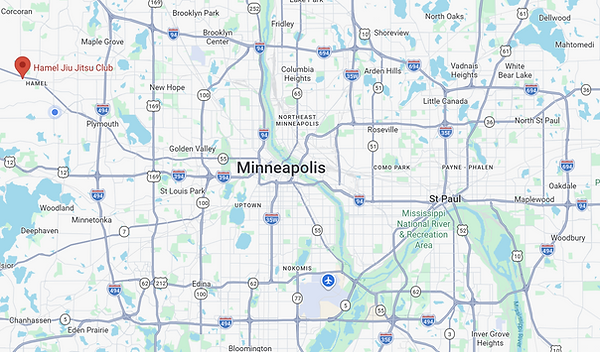 Map location of Hamel Jiu Jitsu Club West of Plymouth, MN