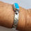 Thumbnail: Kingman Turquoise Bar Cuff Bracelet 