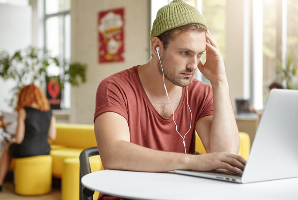 Social media persona reading how to write the perfect blog