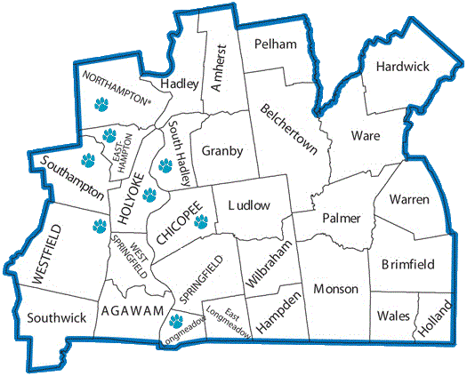 map of areas covered