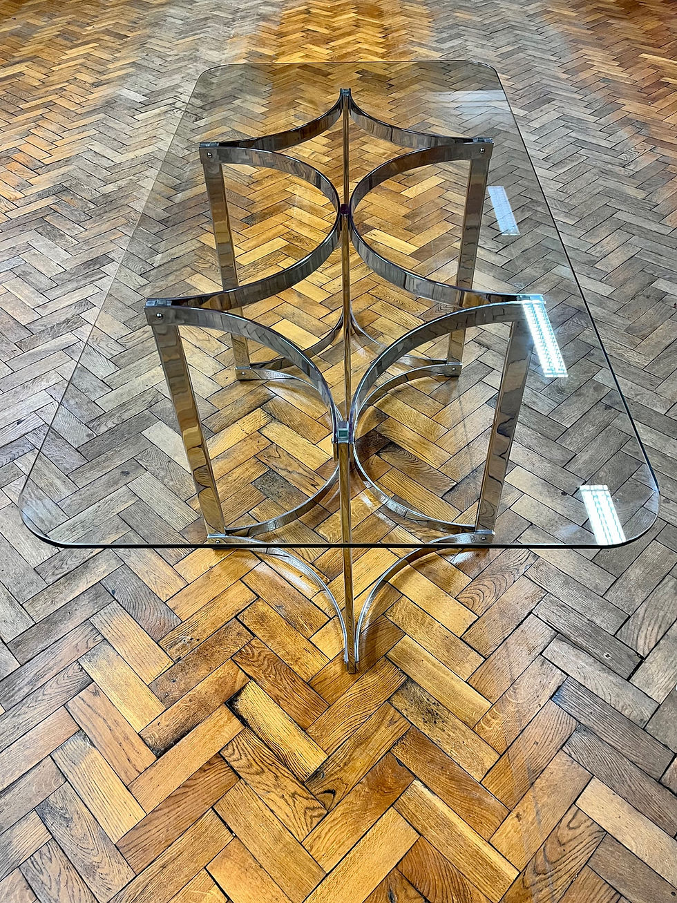 Thumbnail: Mid century Merrow Associates chrome dining set