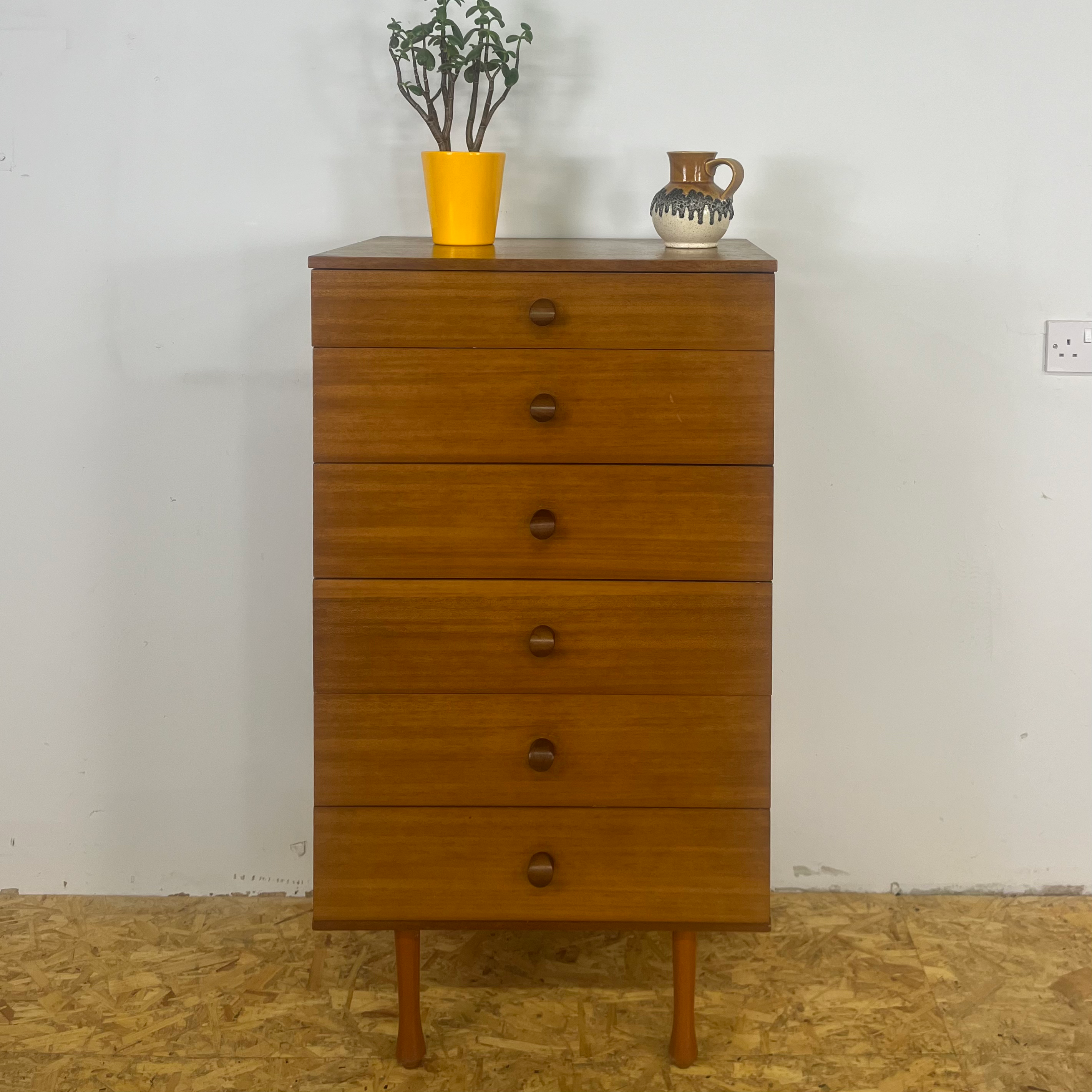Mid century Avalon teak tallboy