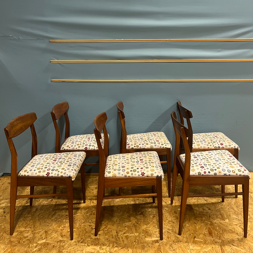 Thumbnail: Set of 6 teak Mcintosh dining chairs