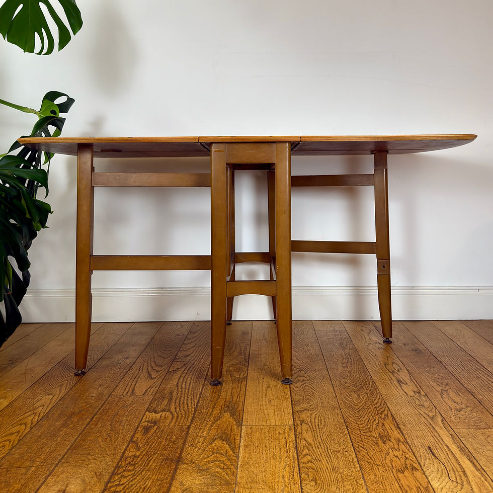 Thumbnail: Mid century teak gate leg dining table