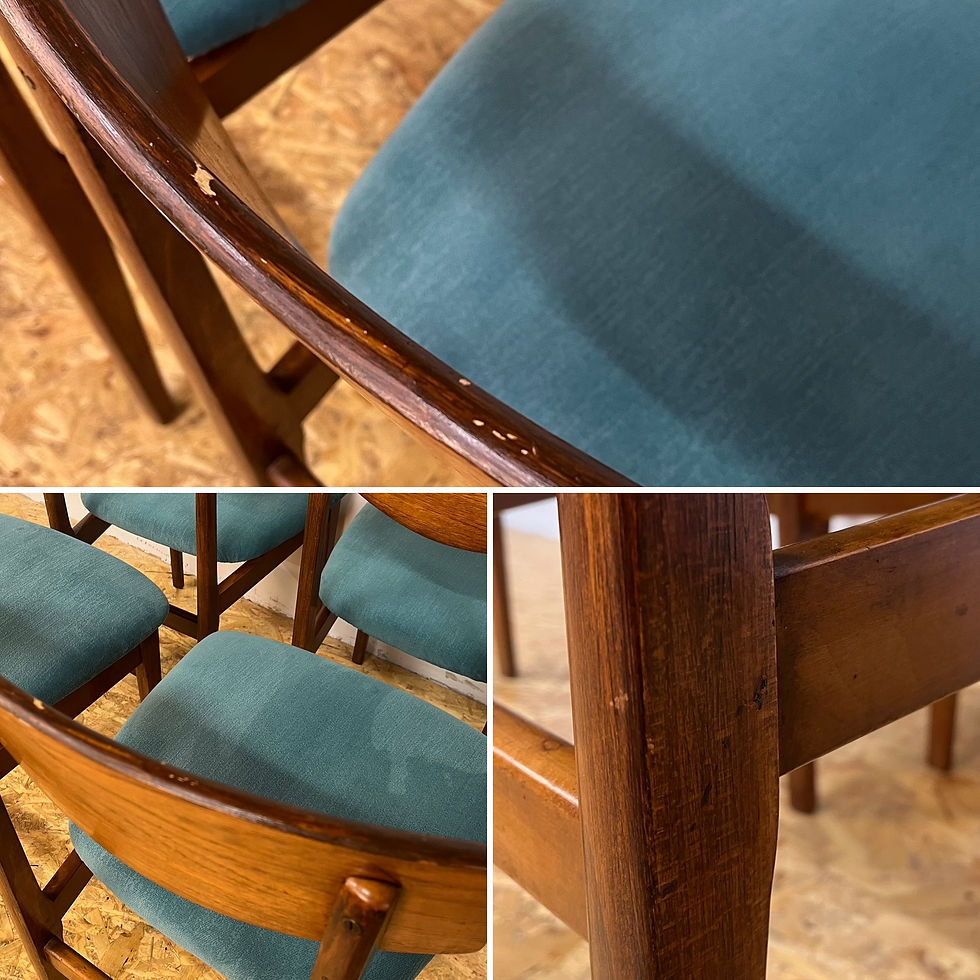 Thumbnail: Set of 4 mid century dining chairs 