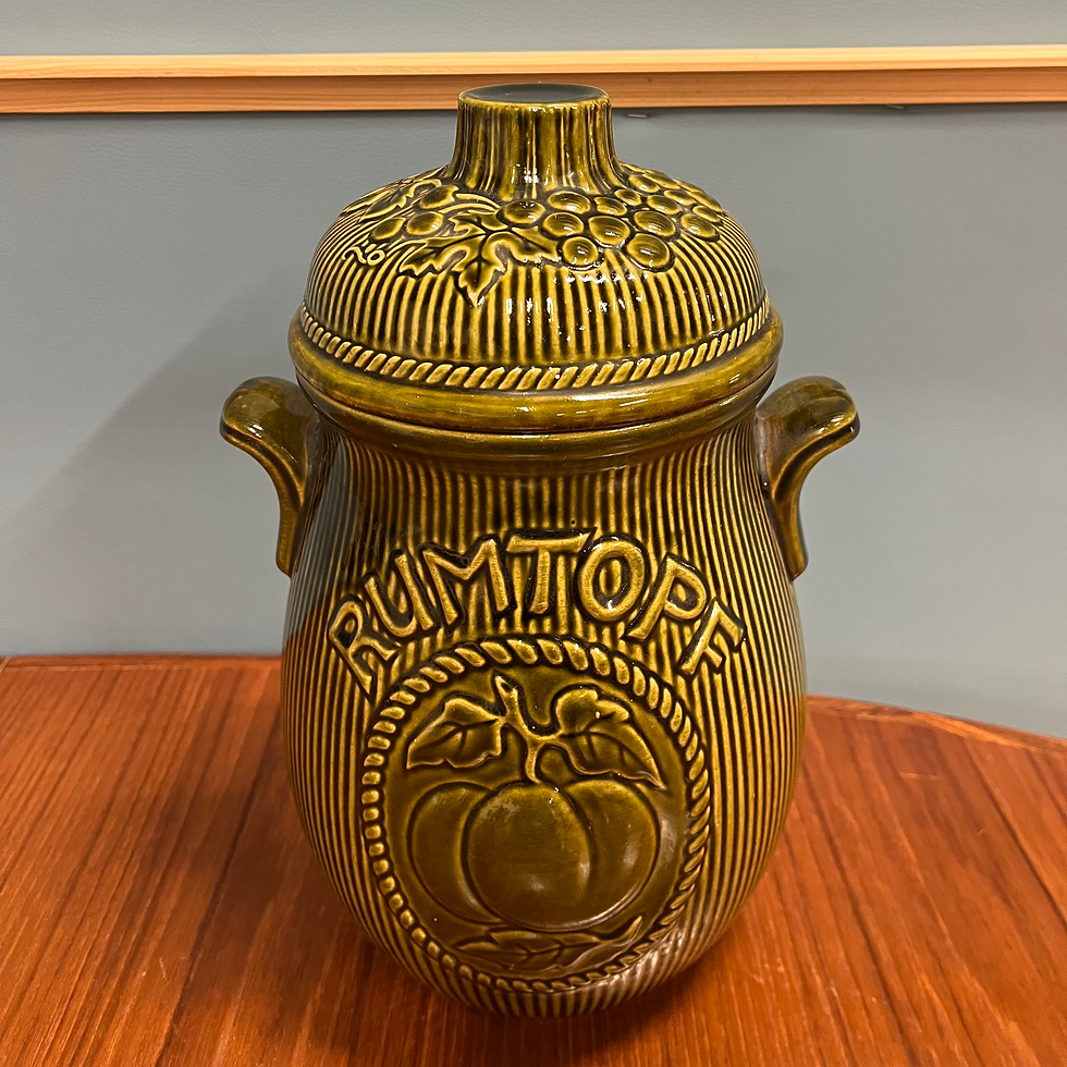 Thumbnail: Mid century West German ceramic Rumtopf pot 807-28