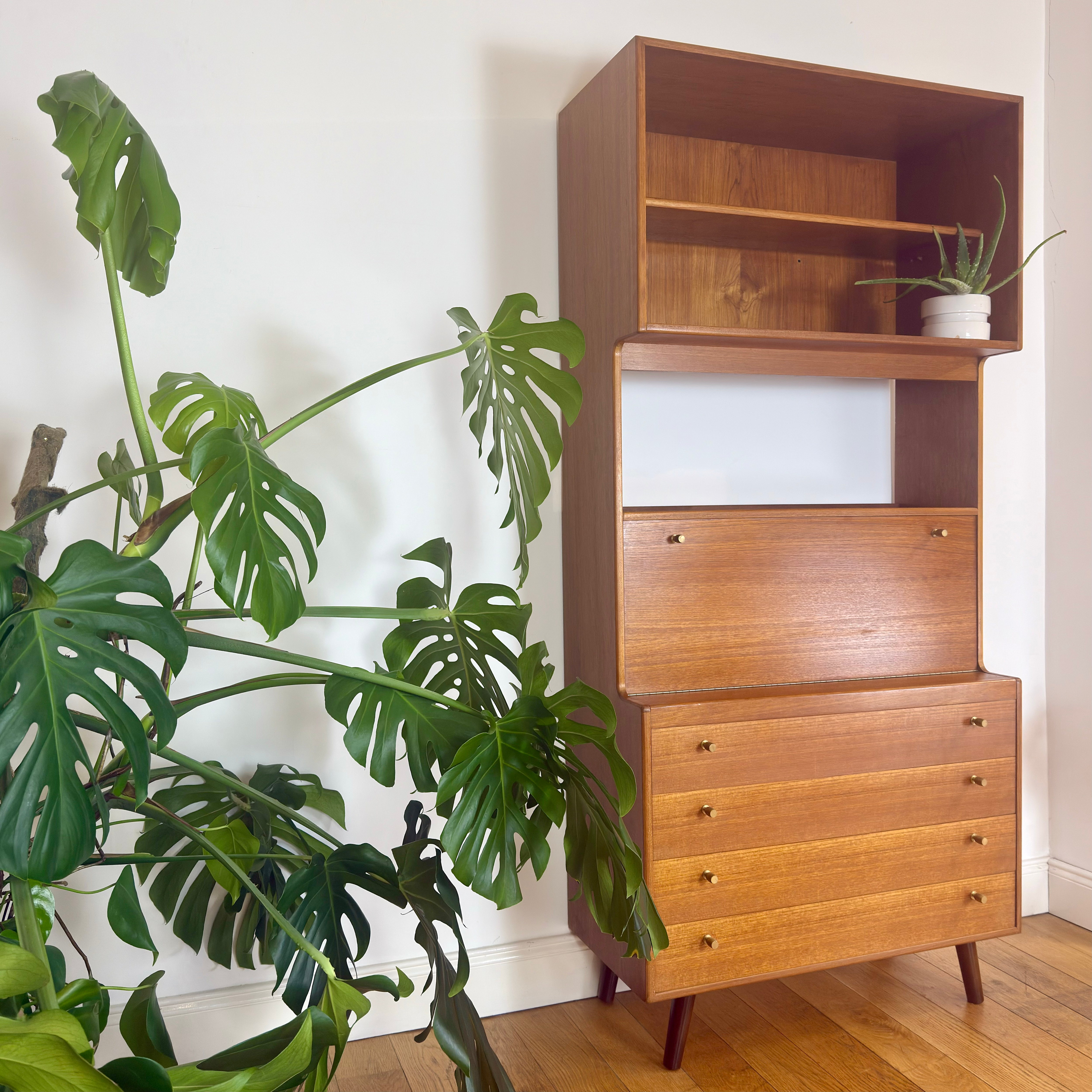 Mid century teak shelving unit by Turnidge