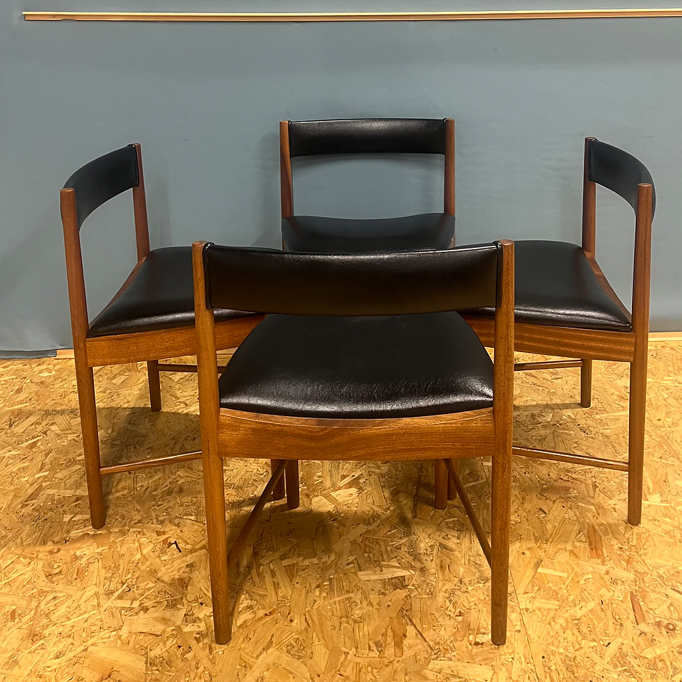 Thumbnail: Set of 4 Mid century Mcintosh dining chairs