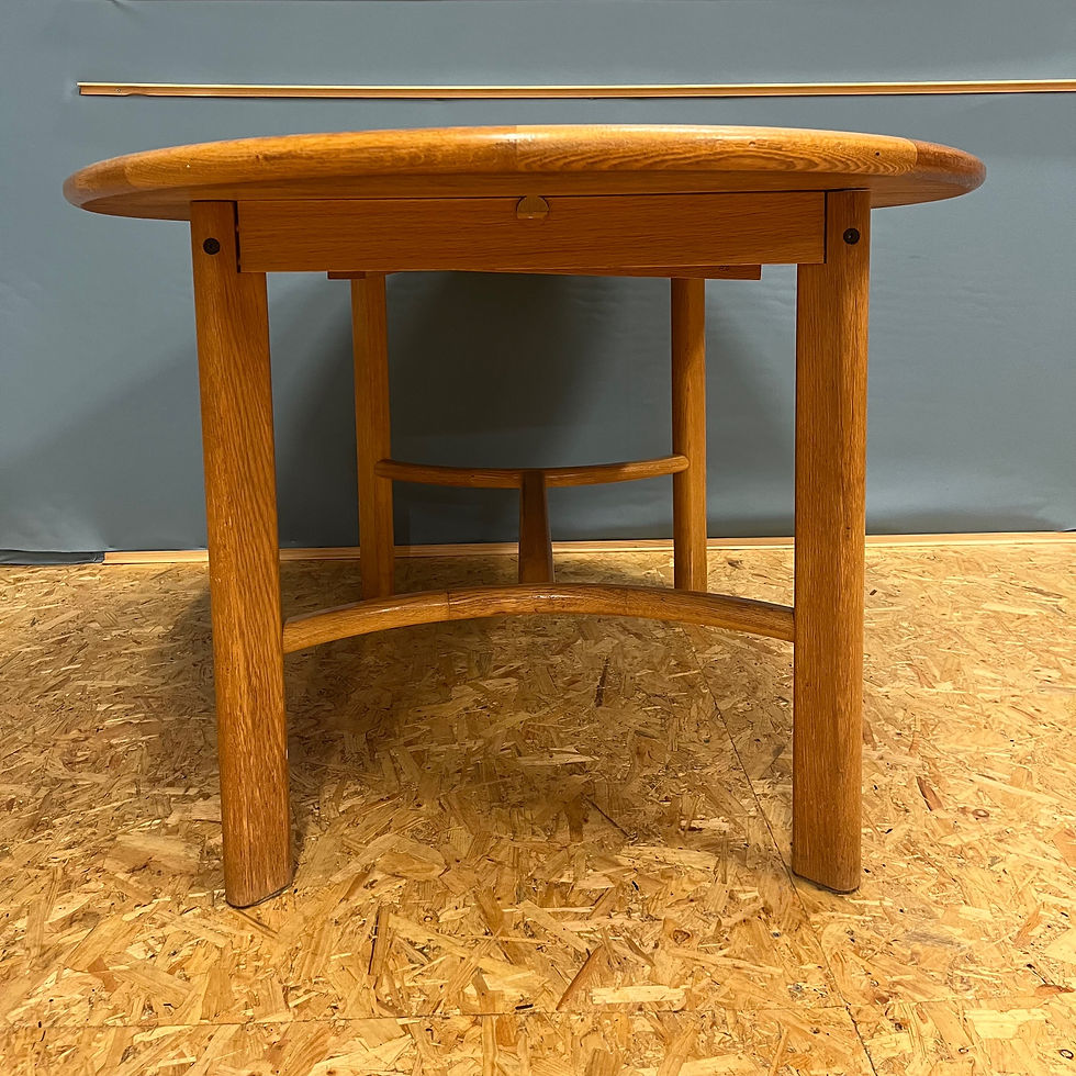 Thumbnail: Mid century Ercol style oak dining table 