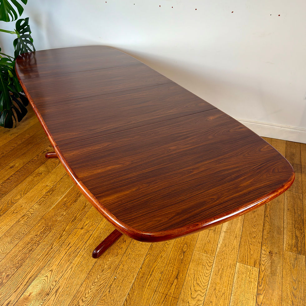 Thumbnail: Mid century Danish rosewood extending dining table