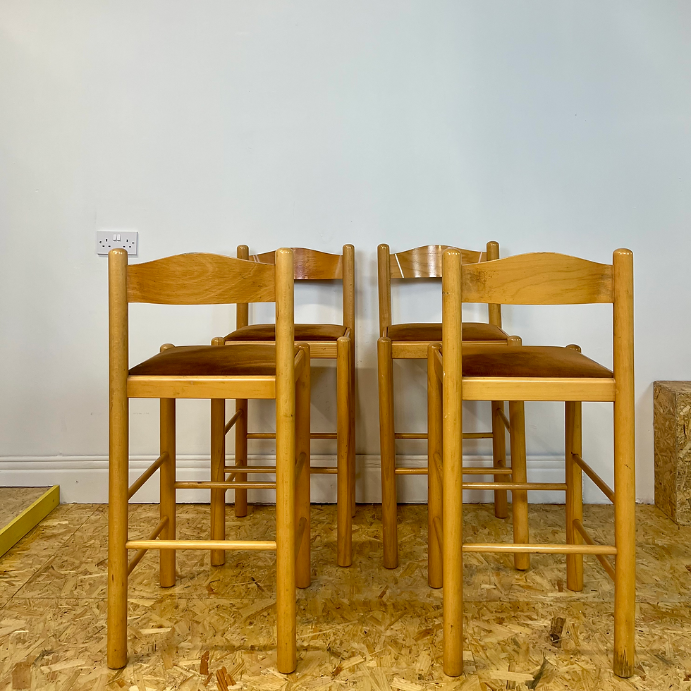 Thumbnail: Set of 4 mid century Vico Magistretti bar stools