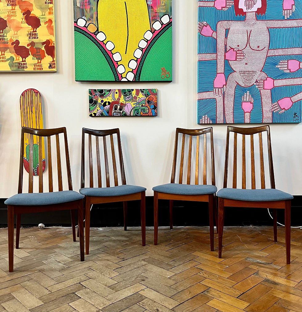 Thumbnail: Set of 4 Mid century G Plan Fresco teak dining chairs