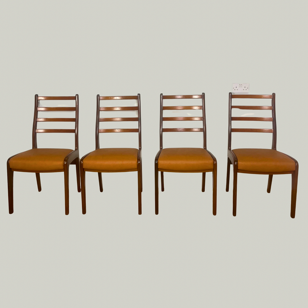 Thumbnail: Set of 4 mid century G Plan Fresco dining chairs