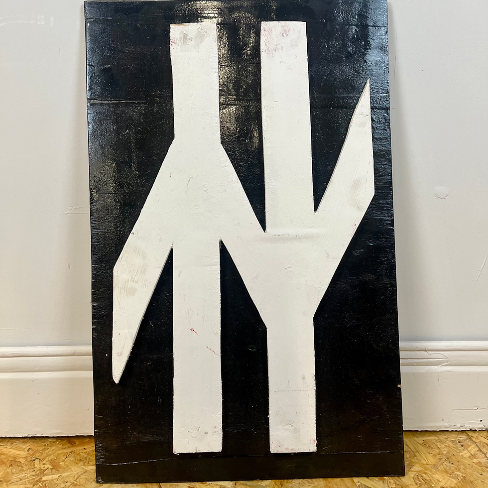 Thumbnail: Vintage wooden British Rail sign (black and white)