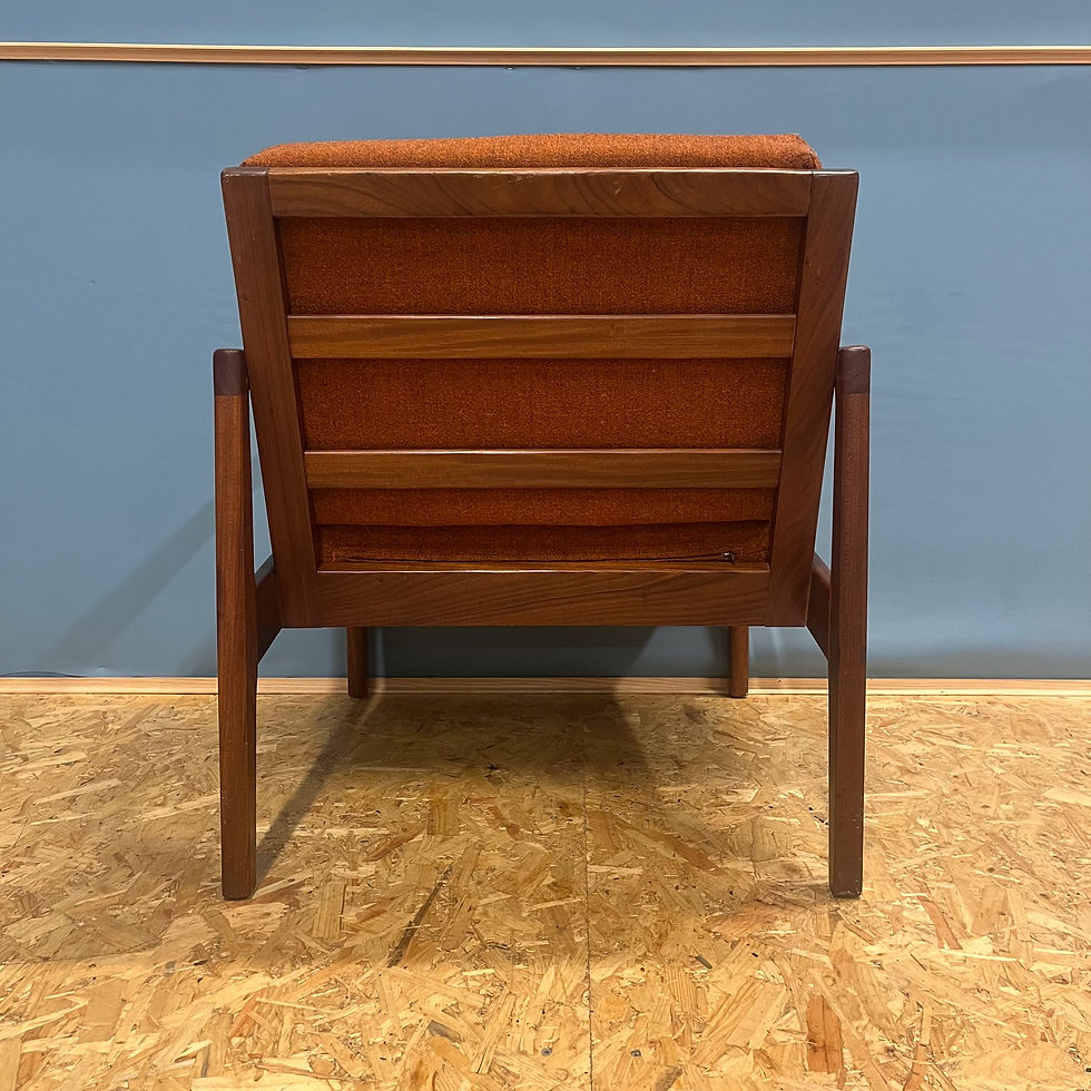 Thumbnail: Mid century teak Danish style armchair