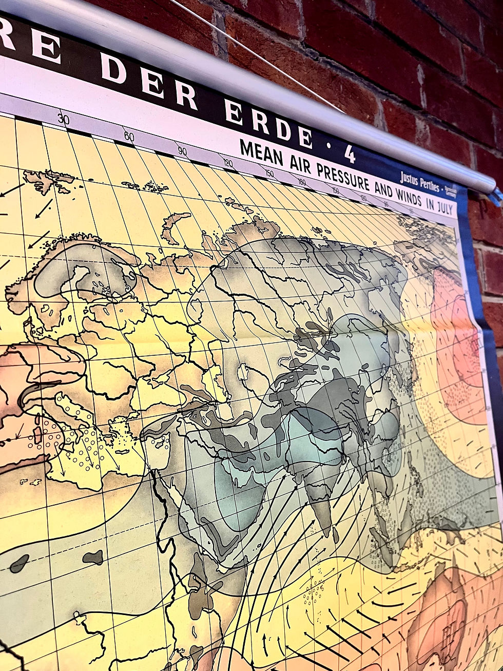 Thumbnail: Vintage German pull down school chart - "Die Atmosphare der Erde 4"