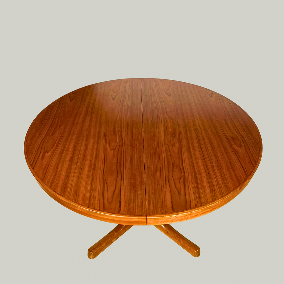 Thumbnail: Mid century Danish teak extending dining table
