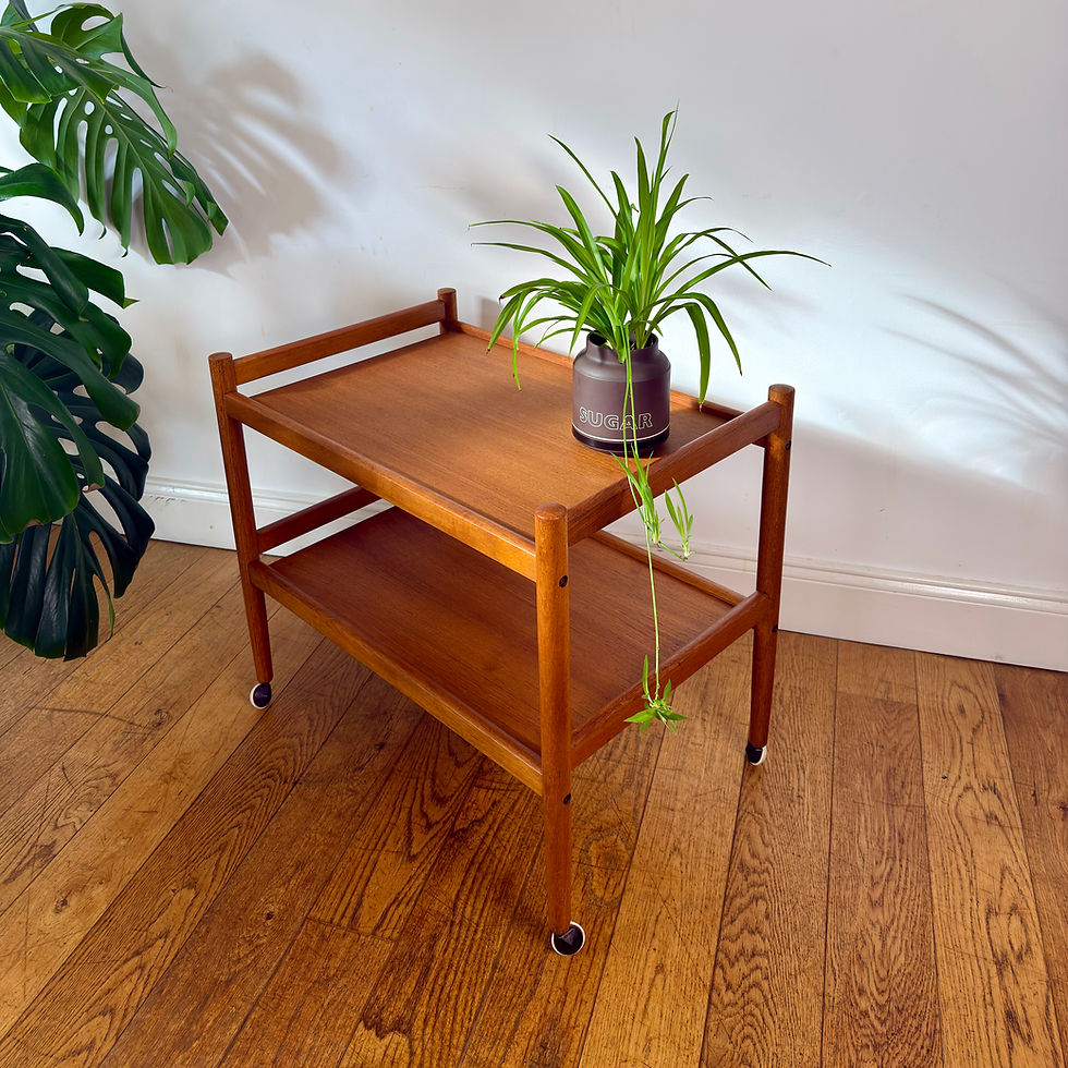 Thumbnail: Mid century Danish teak trolley 