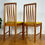 Thumbnail: Pair of mid century teak Danish dining chairs