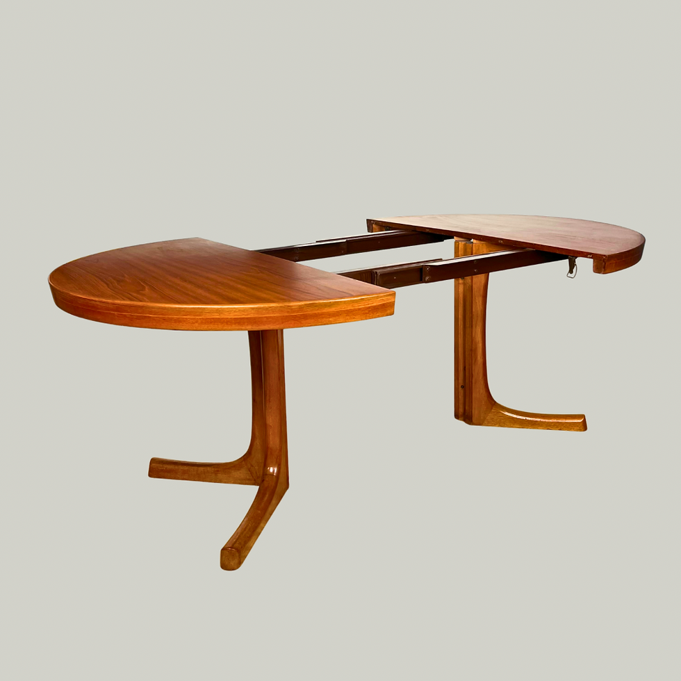 Thumbnail: Mid century Danish teak extending dining table