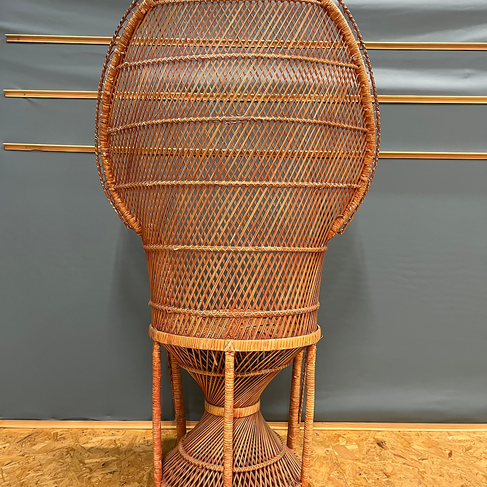 Thumbnail: Mid century wicker Peacock chair (full size)