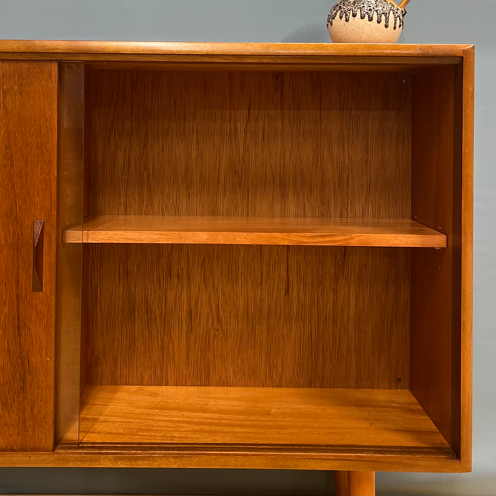 Thumbnail: Mid century Danish teak cabinet with sliding doors