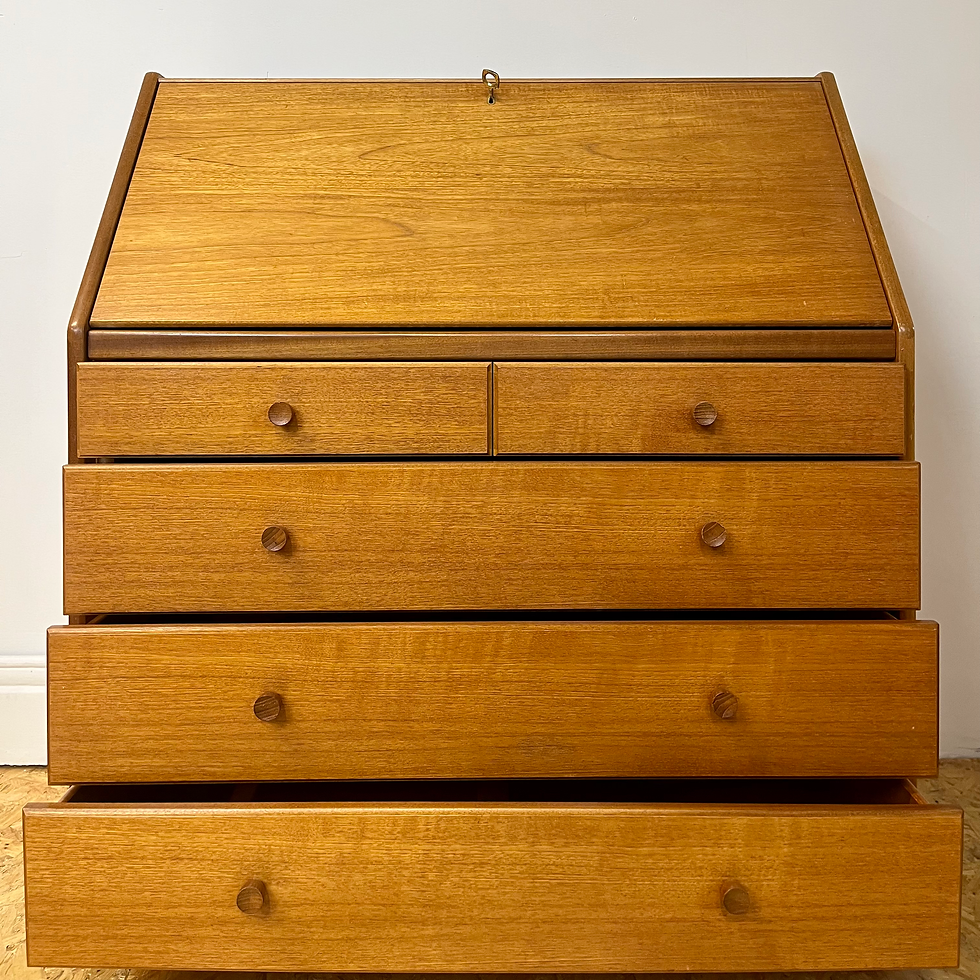 Thumbnail: Mid century teak Nathan bureau cabinet