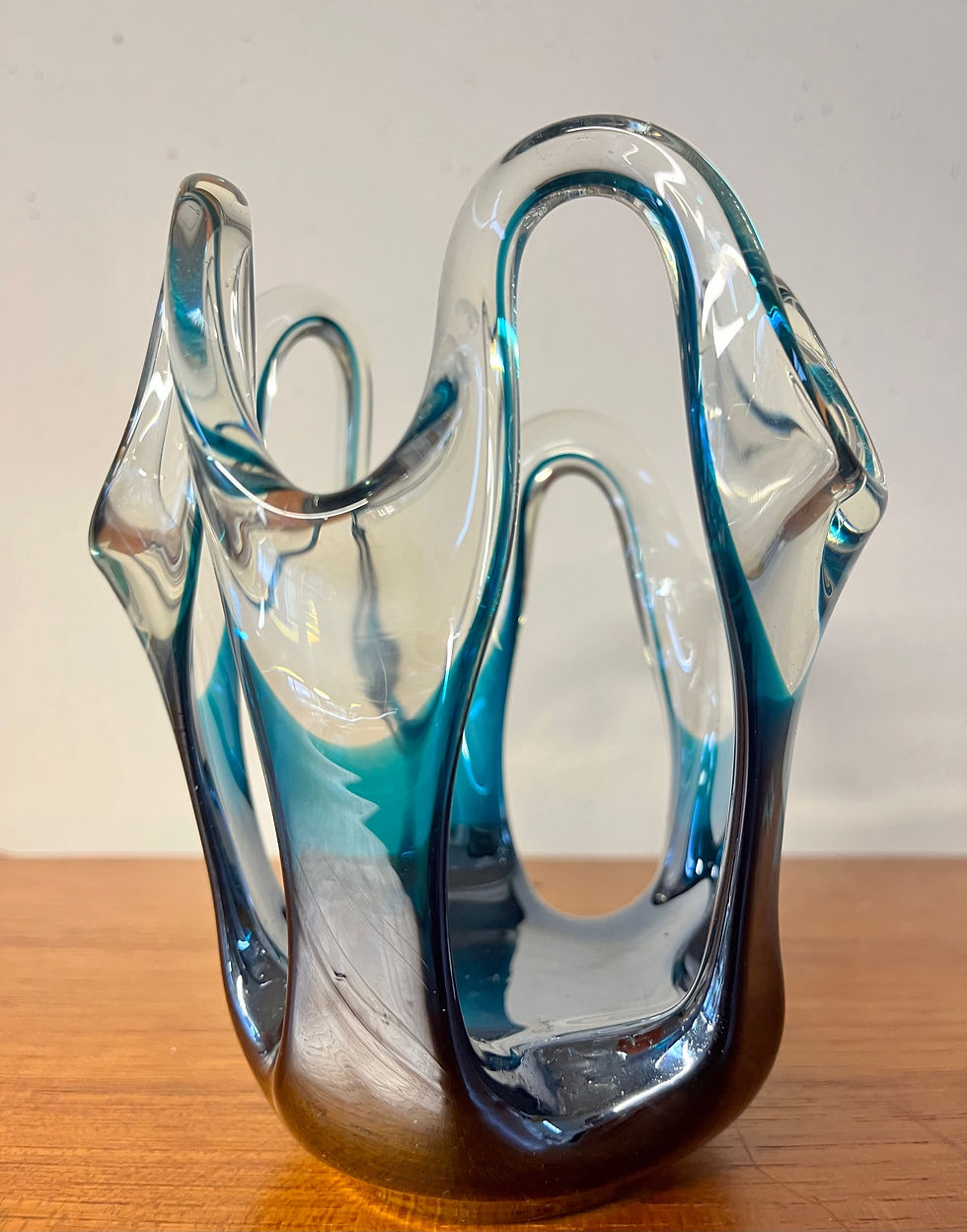 Thumbnail: Mid century Murano glass basket