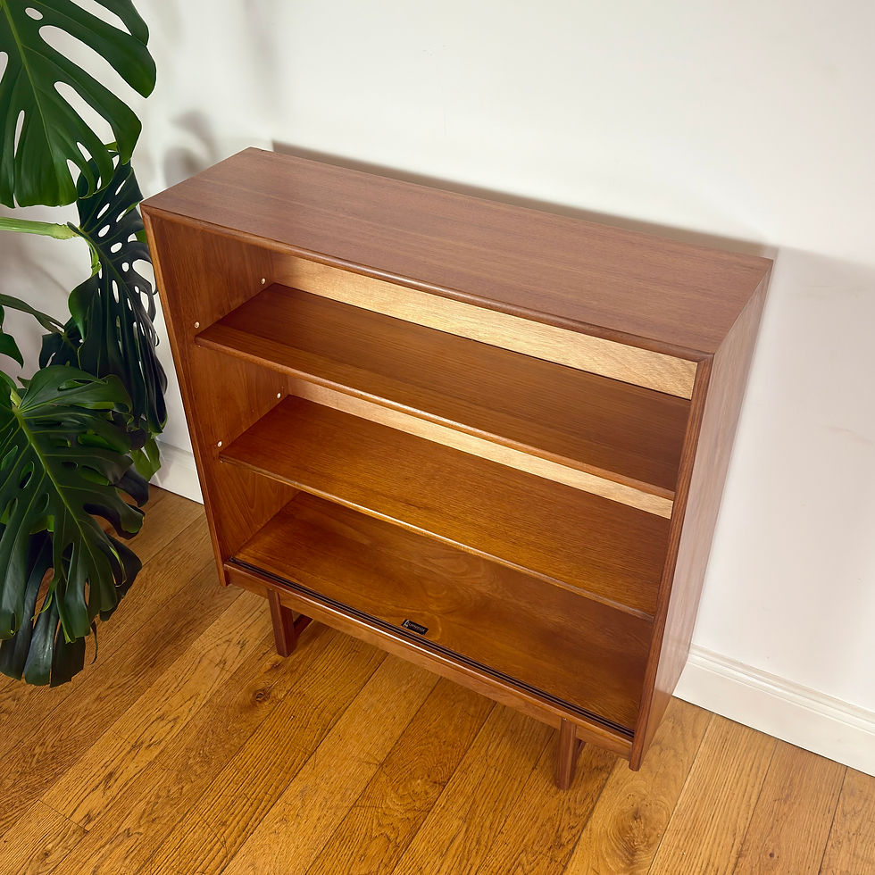 Thumbnail: Mid century teak bookcase cabinet by Turnidge