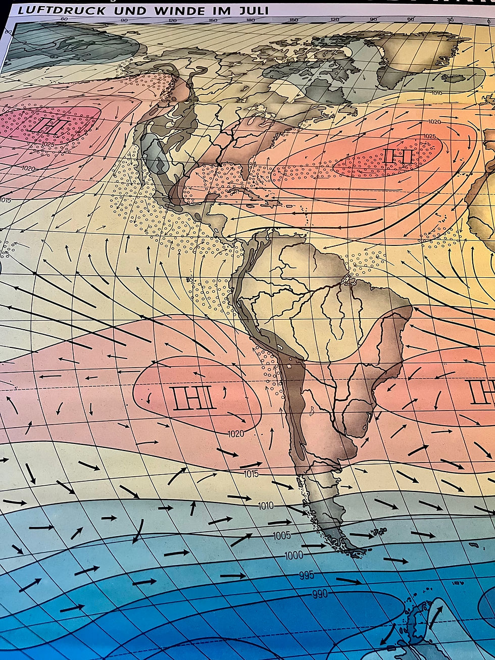 Thumbnail: Vintage German pull down school chart - "Die Atmosphare der Erde 4"