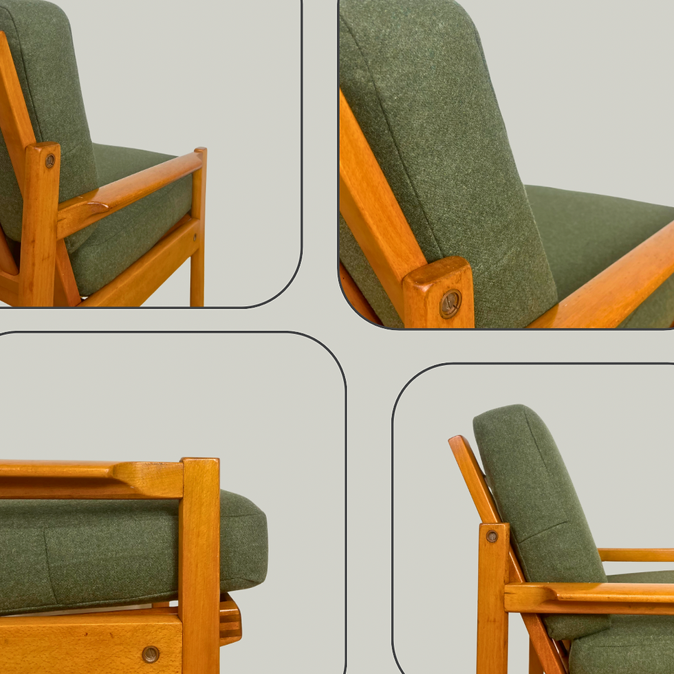 Thumbnail: Mid century beech armchair by Centa