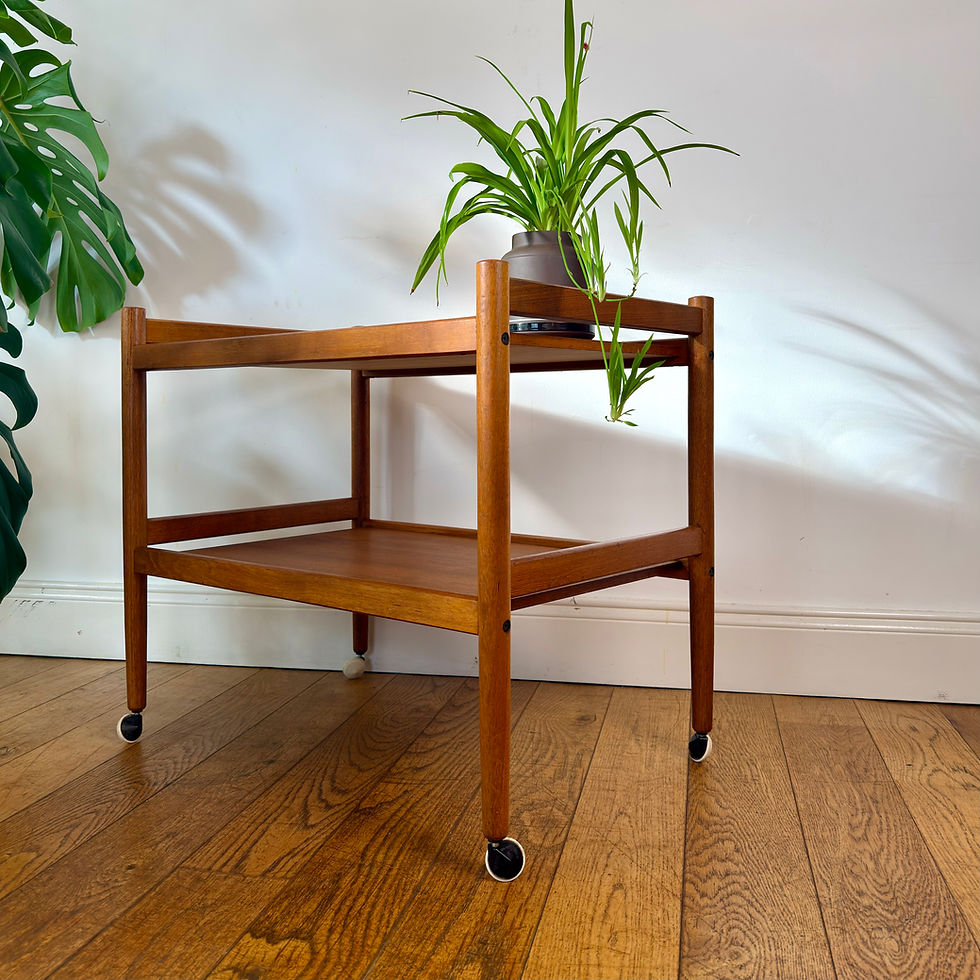 Thumbnail: Mid century Danish teak trolley 