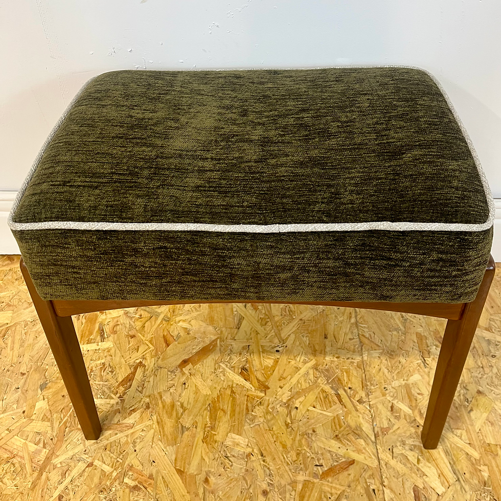 Thumbnail: Mid century Swedish teak footstool
