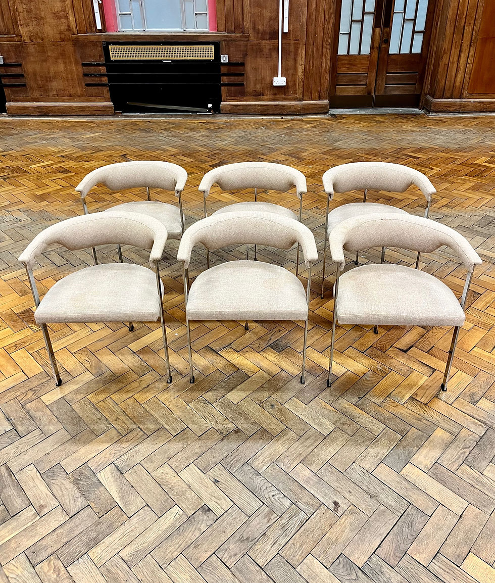 Thumbnail: Mid century Merrow Associates chrome dining set