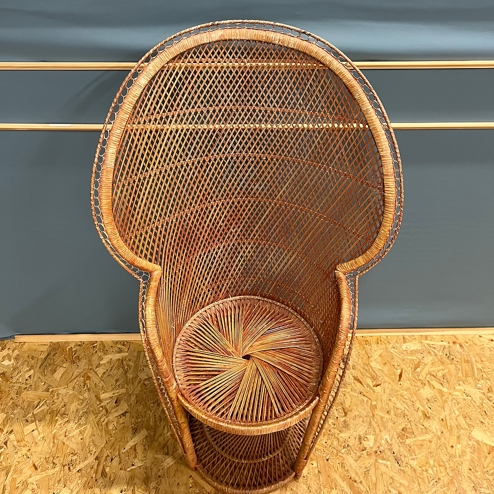 Thumbnail: Mid century wicker Peacock chair (full size)