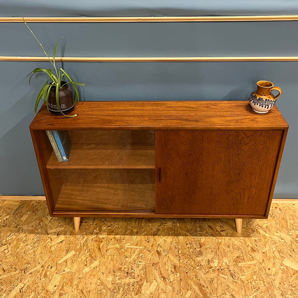 Thumbnail: Mid century Danish teak cabinet with sliding doors