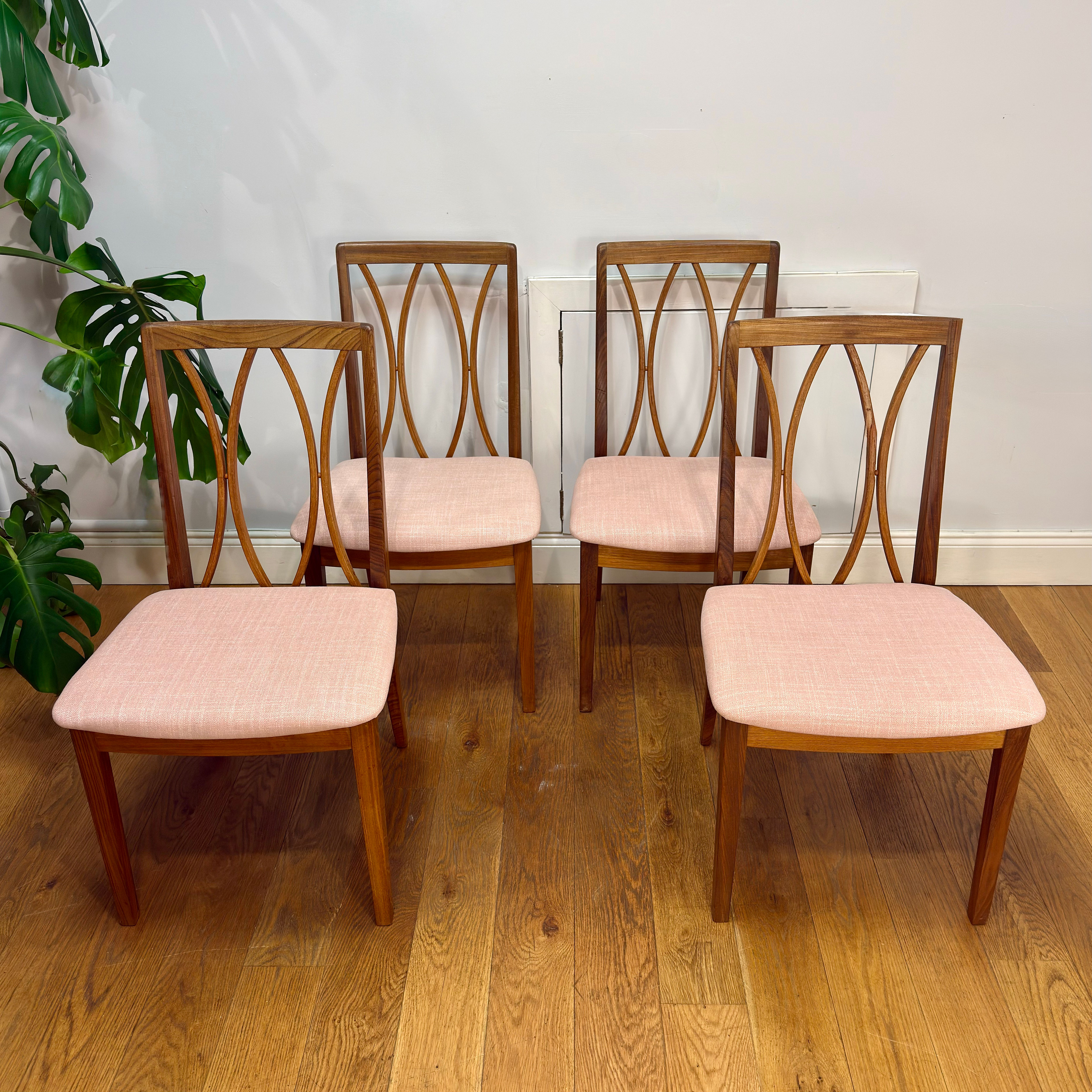 Set of 4 mid century G Plan Fresco dining chairs