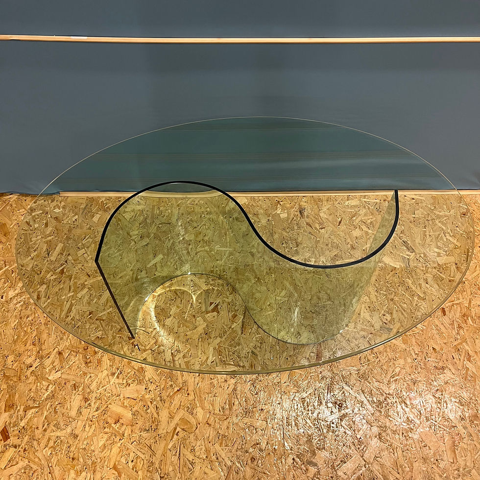 Thumbnail: Postmodern Italian glass dining table